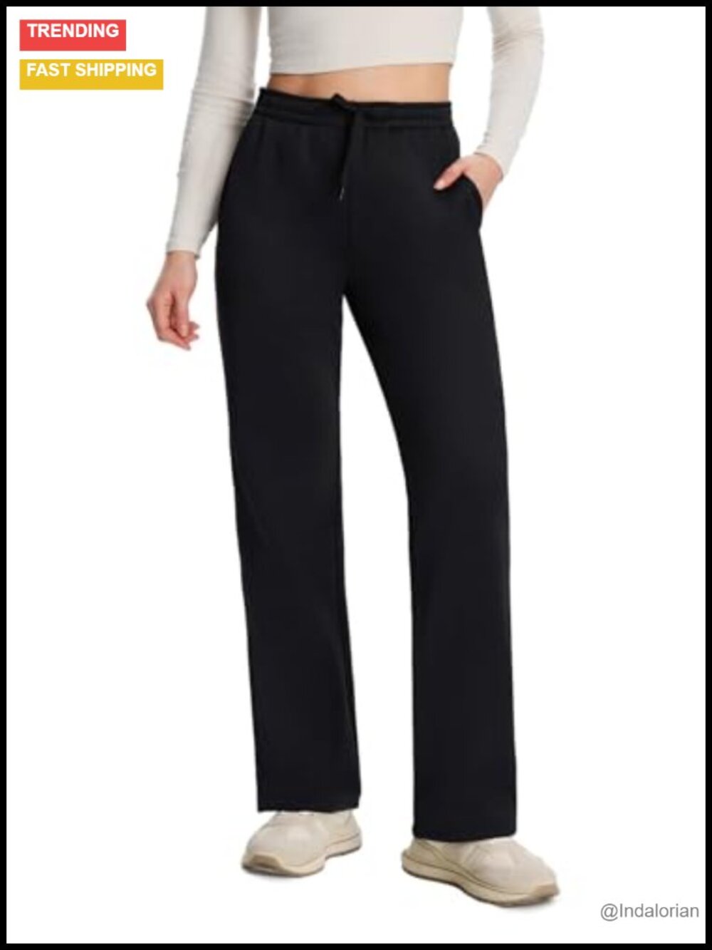 Fleece-Lined Water-Resistant High Rise Pants with Pockets, Women's Hiking